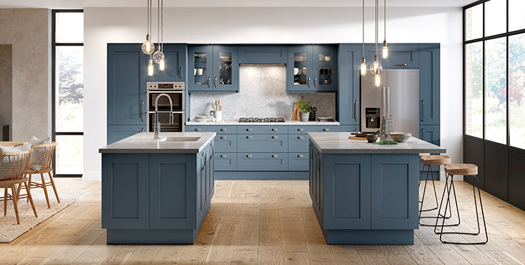 Buckingham - 22mm Door - 18mm Shaker Panels - 5 Piece Wrapped - Stile = 113.5mm