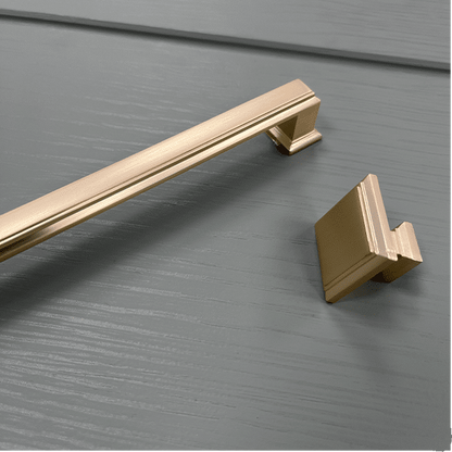 Brookdale D Handle  160mm Handle Brushed Brass