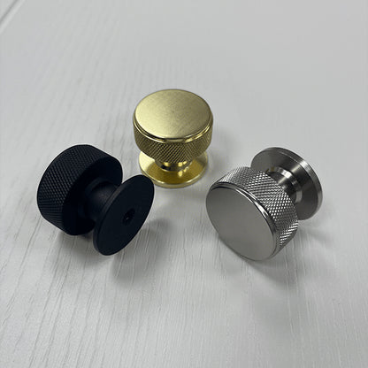 Bowlee Knurled Knob  H30mm x W34mm Handle Black